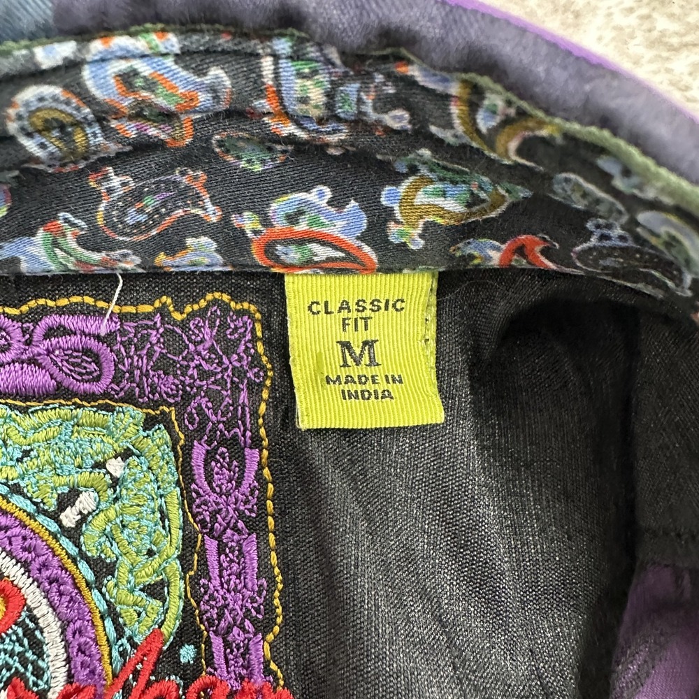Robert Graham Shirt Mens Medium Classic Fit Striped Unique Dress Casual Button U - Picture 4 of 15